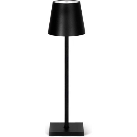 Goliving Tafellamp Op Batterijen - Oplaadbaar En Dimbaar - Moderne Touch Lamp Zwart - Nachtlamp Draadloos - 38 CM