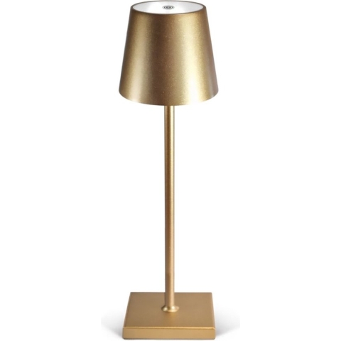 Goliving Tafellamp Op Batterijen - Oplaadbaar En Dimbaar - Moderne Touch Lamp Goud - Nachtlamp Draadloos - 38 CM