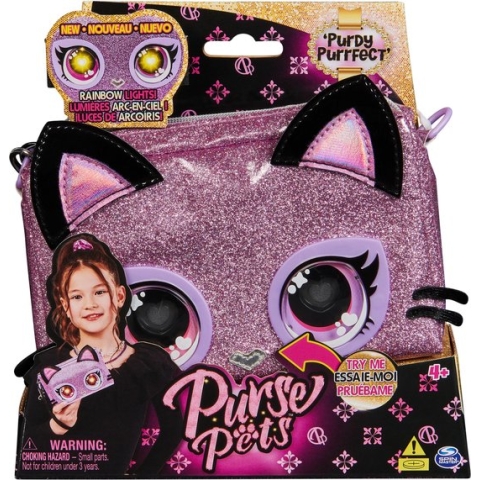 Purse Pets - Wristlet Bag - Kitty - Interactieve Tas & Knuffel met verlichte regenboogogen