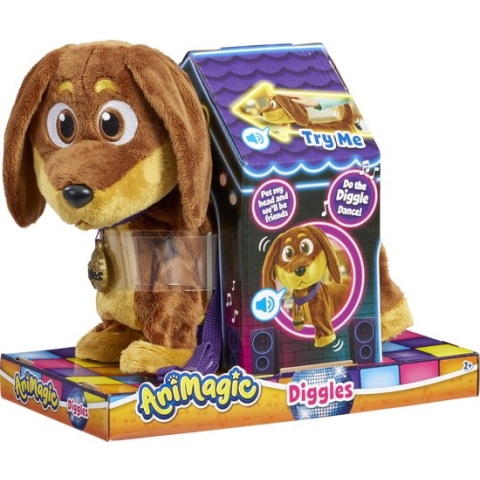 Animagic - Diggles - Knuffelhond - Interactieve Knuffel