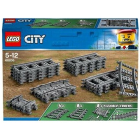 LEGO City Rechte en Gebogen Rails - 60205