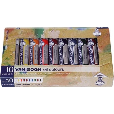 Van Gogh Olieverf basisset met 10 kleuren in tubes van 20 ml (02820410)
