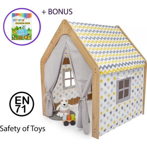 Minera® Speeltent | Speeltent meisjes & jongens | Speelhuisje | Speelhuisje binnen & buiten | Stevige Speeltent | Speeltent met ramen | Speeltenten | Kids Play House