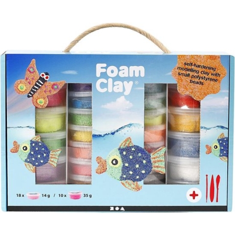 Foam Clay® Set, Diverse Kleuren, 1 Set