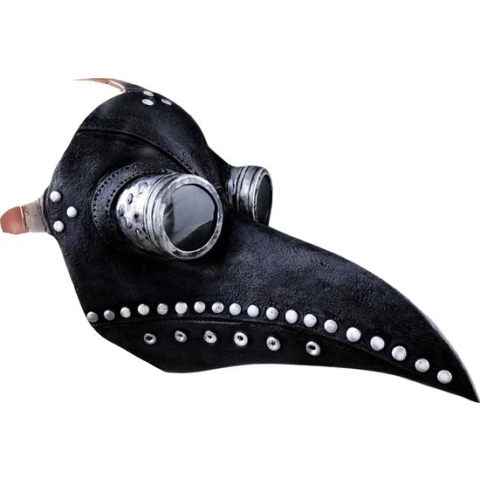 Snavel masker (Pest dokter) zwart-grijs
