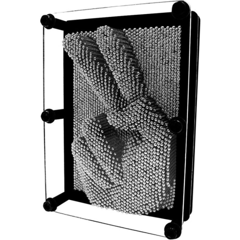 MikaMax Pin Art XL - 20 cm - Maak je eigen vormen! - Spijkerkunst - DIY - Zwart - Spijkerspel