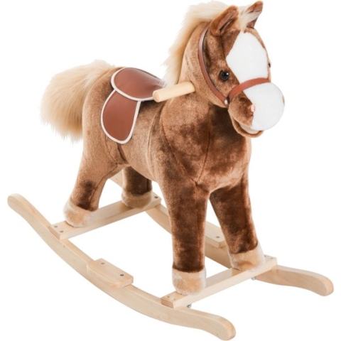 Schommelpaard - Hobbeldier - Hobbelpaard - Schommelstoel voor Kinderen - Speelgoed - Bruin - L74 x B33 x H62 cm