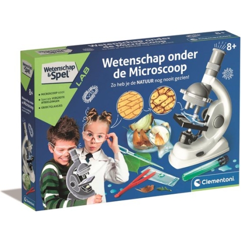 Clementoni Wetenschap & Spel - Wetenschap onder de Microscoop - Experimenteerdoos - Scheikundelab - Vanaf 8 jaar