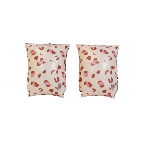 Swim Essentials Zwembandjes Panterprint - Zwemvleugels - Old Pink - 0-2 jaar