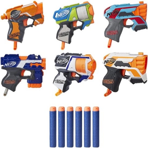 NERF MicroShots bundel - 6 Blasters - 12 Nerf Elite darts