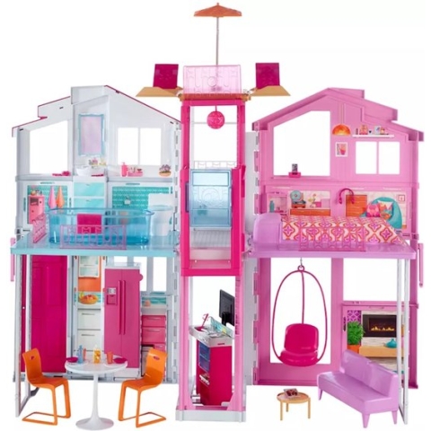 Barbie Malibu Huis Met 3 Verdiepingen - Barbiehuis