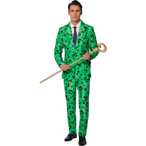 Suitmeister The Riddler™ - Heren Pak - Batman DC Comics - Paars - Maat L