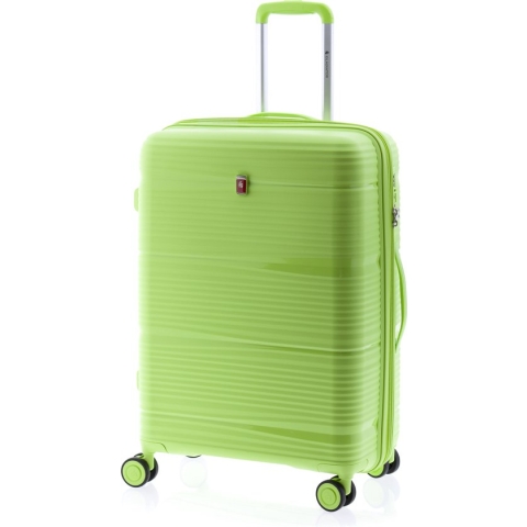 Gladiator Bionic Middelgrote Koffer - 65 cm - 65/80 liter - Expandable - TSA slot - Eco Friendly Recyclebaar PP - Lichtgroen