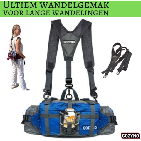 Heuptas-Sport-outdoor-Anti diefstal-Waterdicht-Wandelen-Vierdaagse-Reistas- Donker Blauw-Gozyno