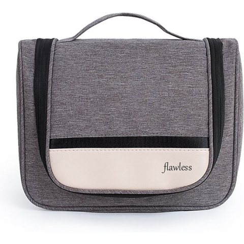 Toilettas – Reistas – Toilettas met haak – Unisex – Reis toilettas – Make up organizer – Travel organizer – Waterafstotend – Grijs