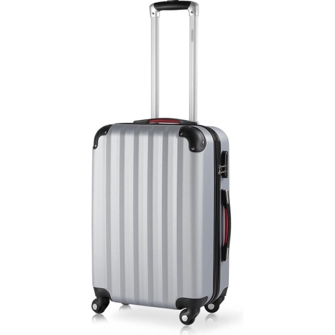 Monzana Hardcase koffer zilver L