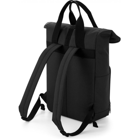 Twin Handle Roll-Top Backpack BagBase - 11 Liter Black