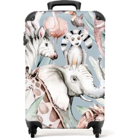NoBoringSuitcases.com - Kinderkoffer - Past binnen 55x40x20 cm en 55x35x25 cm - Handbagage koffertje klein - Trolley op wieltjes - Reistas kind - Reiskoffer met wielen - Rolkoffer - Kindertrolley geschikt voor jongen en meisjes - Koffer kinderen