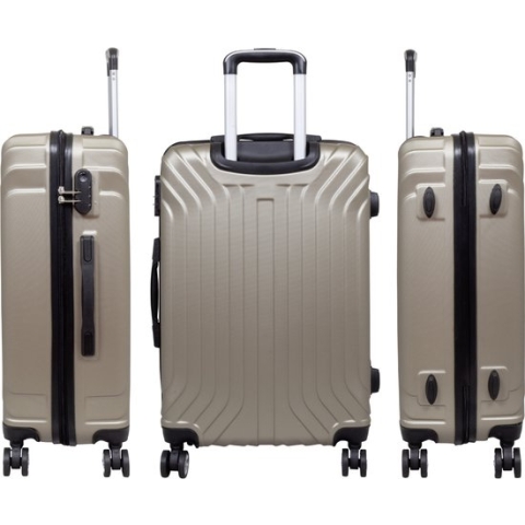Reiskoffer - Koffer met TSA slot - Reis koffer op wielen - Stevig ABS - 58 Liter - Palma - Goud - Travelsuitcase - M