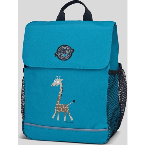 Carl Oscar Pack n’ Snack rugzak - 30x21x12 cm (8 L) - polyester - turquoise / giraf