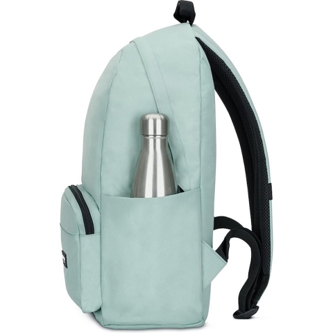 Schoolrugzak voor meisjes en jongens en tieners, nr. 3, rugzak voor dames en heren voor school, 16 inch laptopvak, van gerecycled PET, waterafstotend, munt, Eén maat