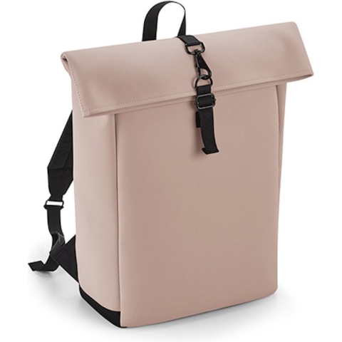 Matte PU Roll-Top Backpack BagBase - 12 Liter Pink