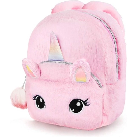 Eenhoorn Rugzak – Zacht en Donzig – Verstelbaar – Rugtas Meisje – Unicorn - Schooltas