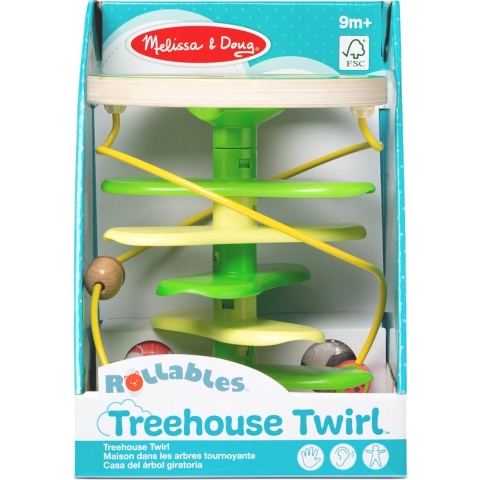 Melissa & Doug Rollable Gedraaide boomhut Speelgoed voor baby's en peuters - Houten speelgoed - Vroeg leren speelgoed voor peuters - Sensorische ballen -9 maanden+- Cadeau voor baby jongens en meisjes