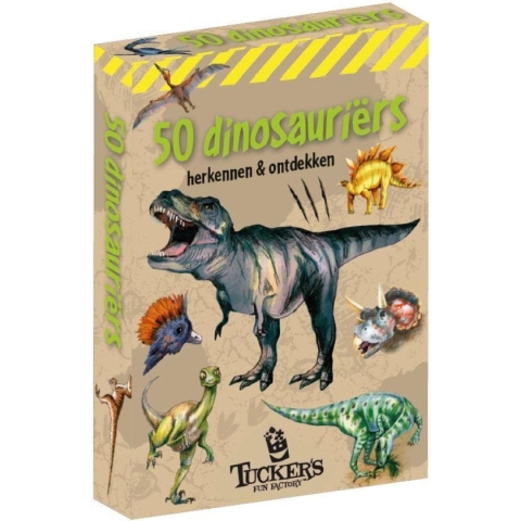 Tucker's Fun Factory kaartspel - 50 dinosauriÃ«rs herkennen & ontdekken