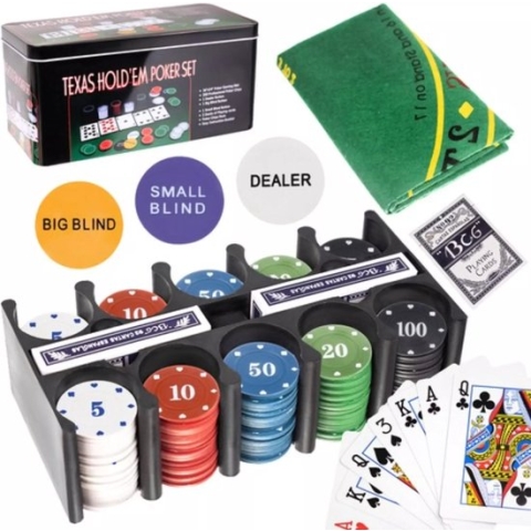 XL Pokerset 200 chips - Pokertafel - Casino Style - Texas Hold’em