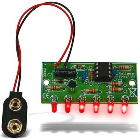 Whadda Educatieve soldeerkit, mini chasereffect met 6 leds