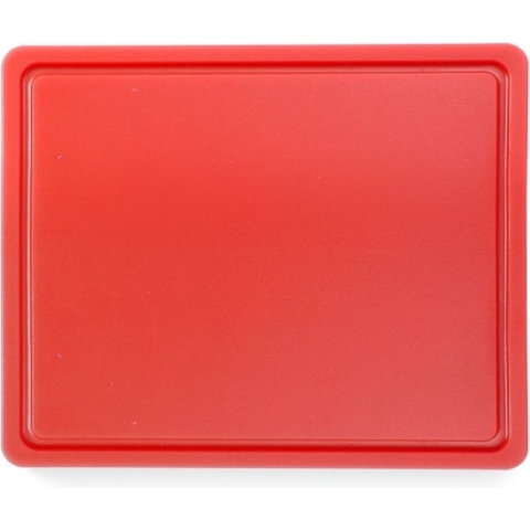 Hendi Snijplank Kunststof - Met Sapgeul - HACCP Snijplank Rood - 32,5x26,5x(H)1,2cm