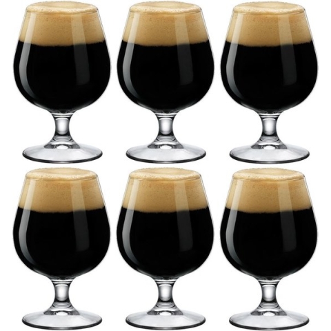6x Bierglazen/bierbokalen 530 ml - Bierglazen voor speciaalbier/bokbier/lentebier 6 stuks