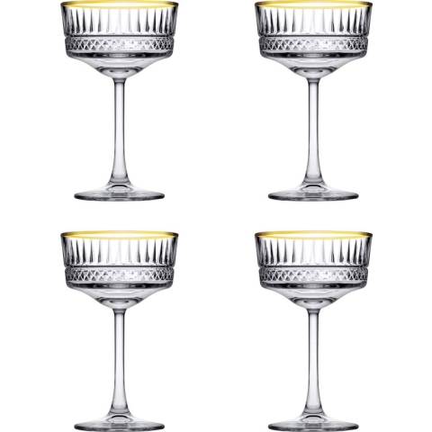 Pasabahce Elysia Golden Touch 4 cocktail glazen