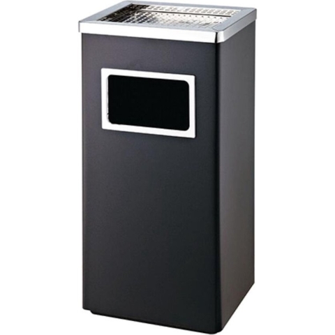 Decopatent® Staande Asbak met RVS Afvalbak - Asbak Voor Buiten - Vloerasbak - Buitenasbak Groot - Rookpaal - Asbakken - 30x24x62