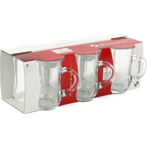 Pasabahce Keyif -  Turkse Theeglazen Met Oor - Set van 6 - 140 ml