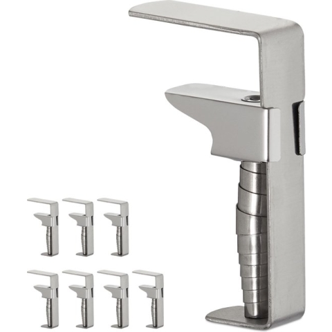 Relaxdays 8 x tafelkleedklemmen verstelbaar - tafelklemmen rvs - tafelkleed klemmen