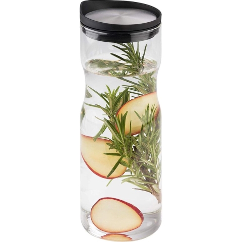 APS-Germany® Waterkan met Anti Lek Schenktuit - Waterkaraf - 1L - Glazen Fles - Warm / Koud Water