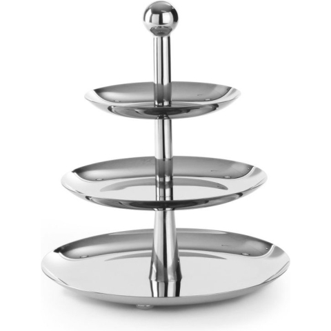 Hendi Etagère 3 Laags - RVS Presentatieschaal - Ø166/220/268/(H)320mm