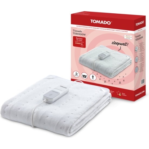 Tomado TEB1500W - Elektrische onderdeken - 1 persoons - Extra snelle opwarming - 150 x 80 cm