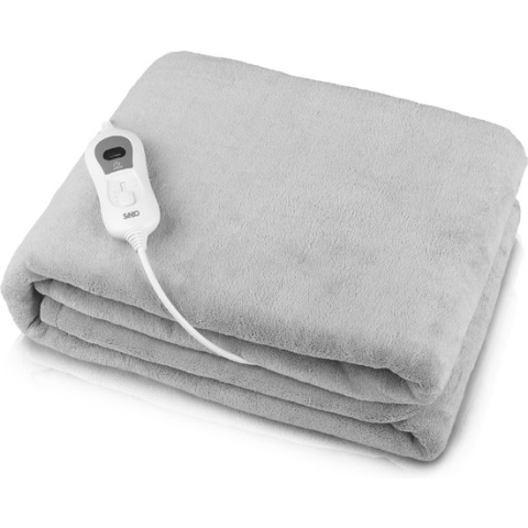 Sanbo Elektrische Deken - 120 x 160 cm - Wasmachinebestendig - Bovendeken - 1 Persoons - 3 Standen - Met Timer - Warmtedeken
