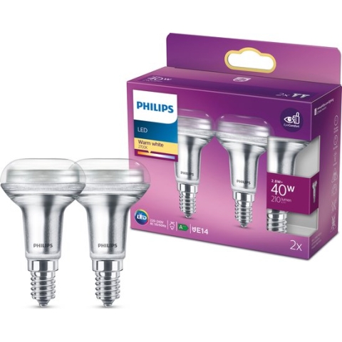 Philips energiezuinige LED Reflector - 40 W - E14 - warmwit licht - 2 stuks - Bespaar op energiekosten
