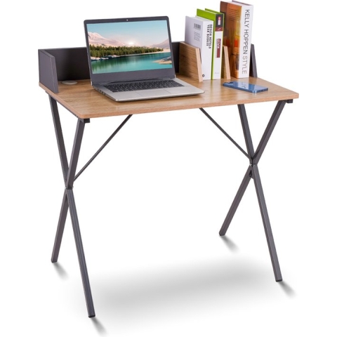 SafeTech Bureau met ingebouwde boekenrek - Computertafel - 80x50 cm