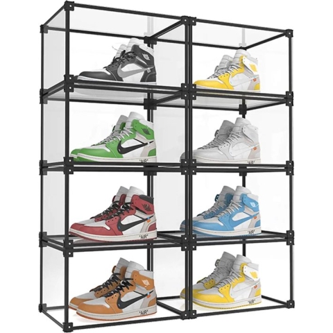 Confibel - 4 x Transparante Sneaker Box - Sneaker Display - Sneaker Vitrine - Show Box - Transparant
