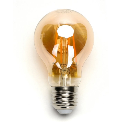 Aigostar LED Filament A60 4W - E27 fitting - 2200K - Amber - Set van 5 stuks