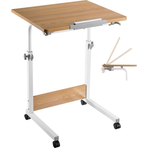 Laptoptafel verrijdbaar bureau - lessenaar -  hoogte verstelbaar 68 - 96 cm