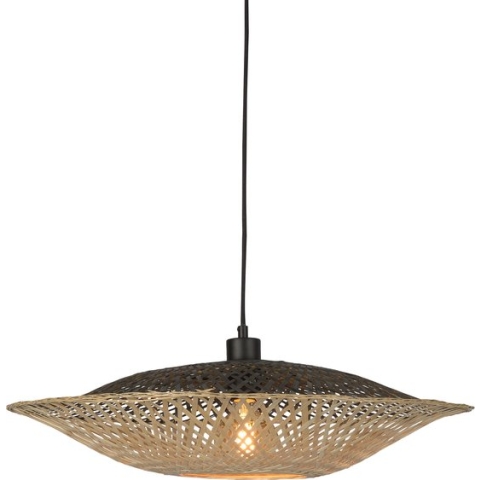 GOOD&MOJO Hanglamp Kalimantan - Bamboe - Ø60cm - Scandinavisch,Bohemian - Hanglampen Eetkamer, Slaapkamer, Woonkamer