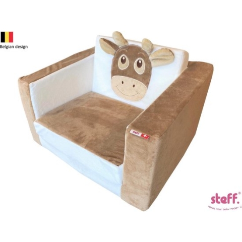 Steff - Swissy - Koe - uitklapbare kinderzetel - kinderfauteuil - 1 tot 3 jaar