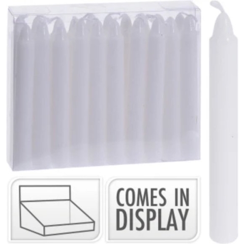 Kerstboomkaarsjes - 20 stuks - 10.5cm - Wit - Kerstboomversiering