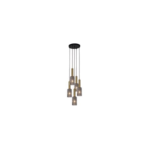 Lucide CORALIE Hanglamp - Ø 30 cm - 5xE27 - Mat Goud / Messing
